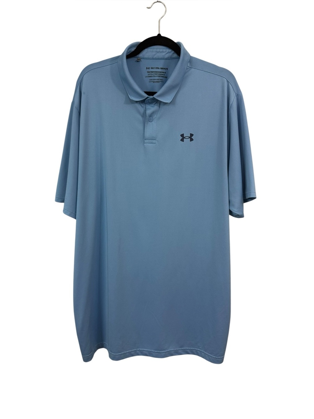 Under Armour The Performance Polo XXLT Baby Blue Stretchy Short Sleeves Collared